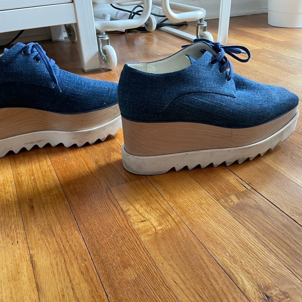 Stella McCartney Denim Elyse platform shoes